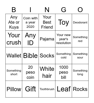 Christmas Bingo Card