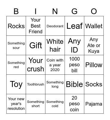 Christmas Bingo Card
