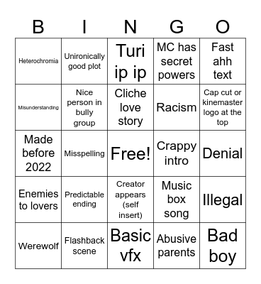 Gacha life Bingo Card