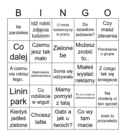 Świąteczne bingo 2 Bingo Card