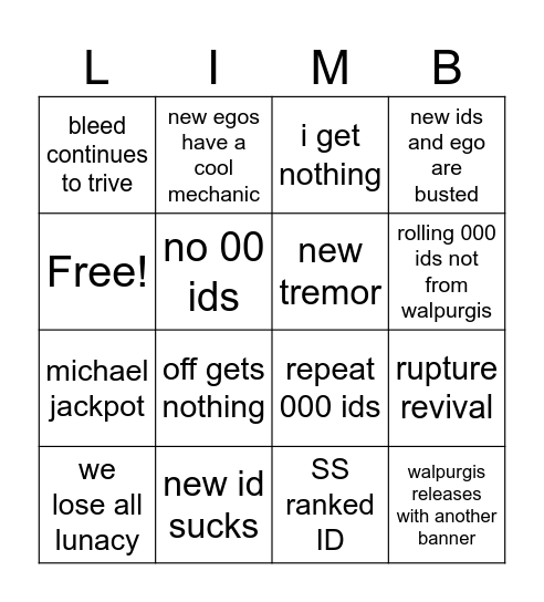walpurgis bingo Card