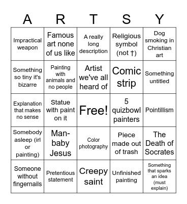 The Met Bingo Card