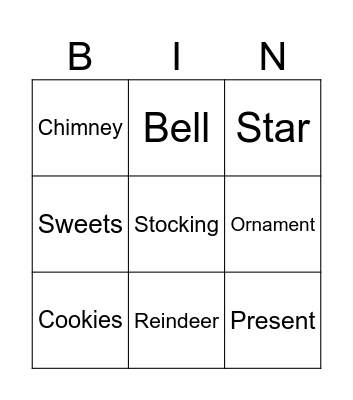 Christmas Bingo Card