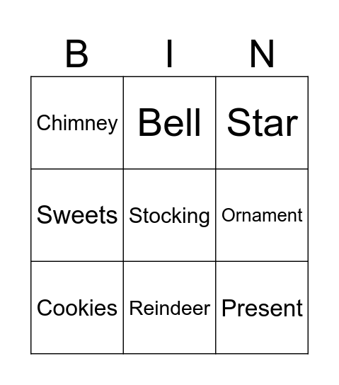 Christmas Bingo Card