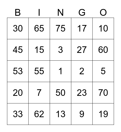 Shannel Rivera's B&H Bingo Card