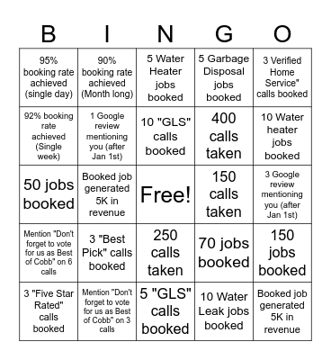Superior Bingo Card
