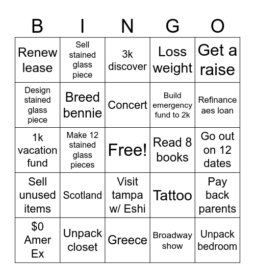 2025 Bingo Card