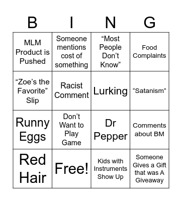 Tequila 24 Bingo Card