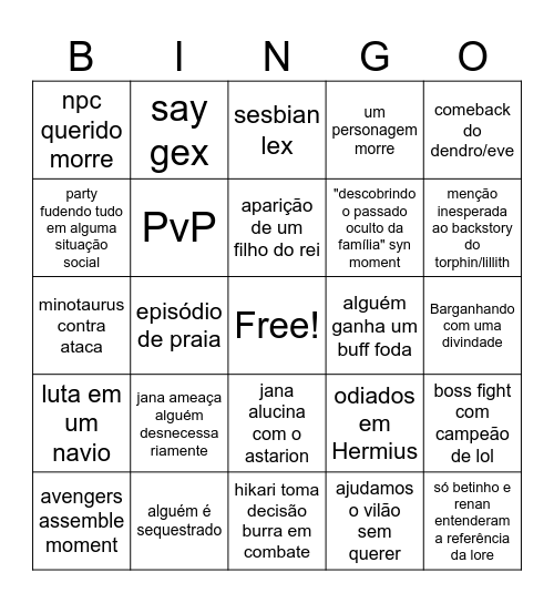 Dark Haunting Bingo Card