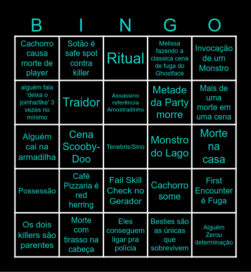 NATAL MACABRO Bingo Card
