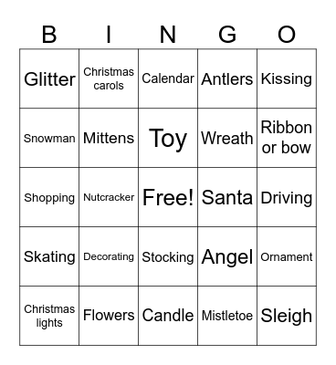 Hallmark Bingo Card