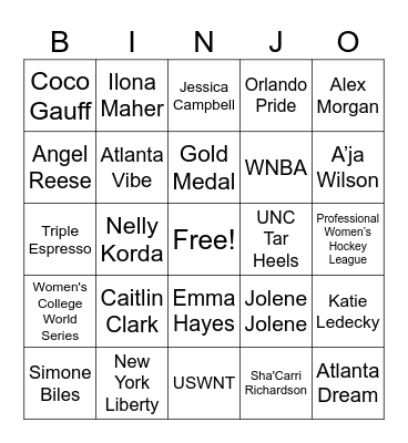 Jolene Jolene 2024 Wrapped Bingo Card