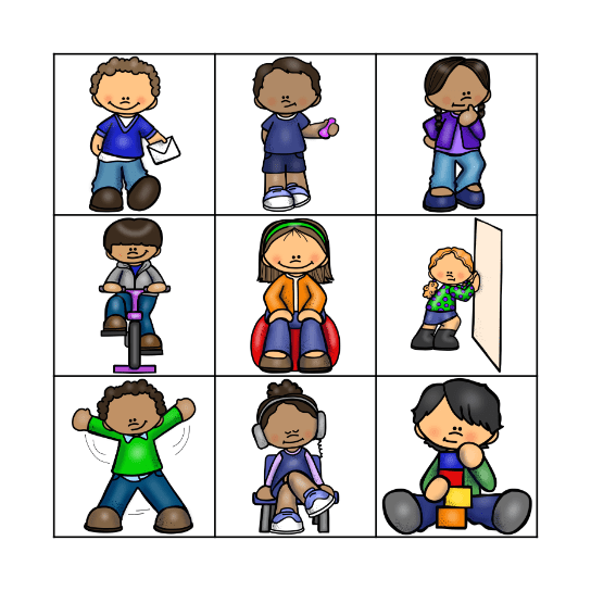 Calming Strategies Bingo Card