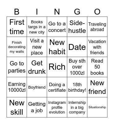 2025 Bingo Card