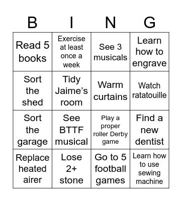 2025 Bingo Card