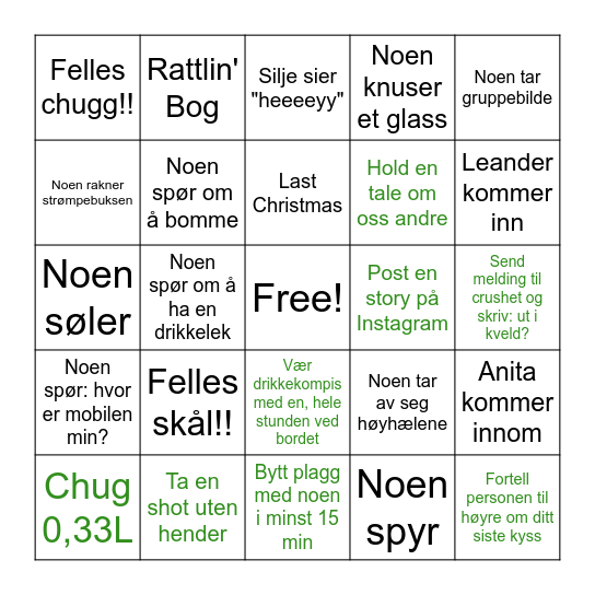 RUSSLEBORD 2024 Bingo Card