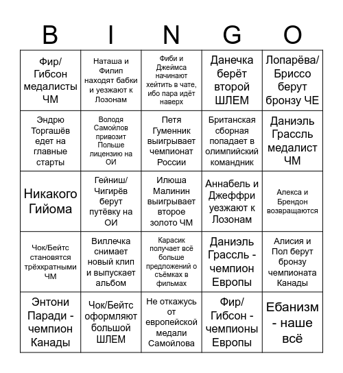 Бинго 2025 Bingo Card
