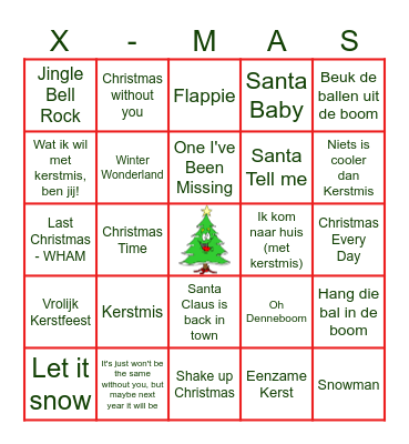 Kerst BINGO Card