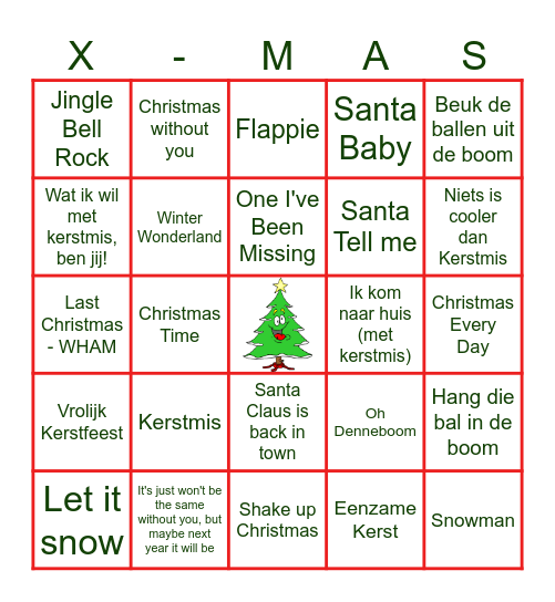 Kerst BINGO Card