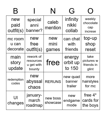 lads 3.0 livestream Bingo Card