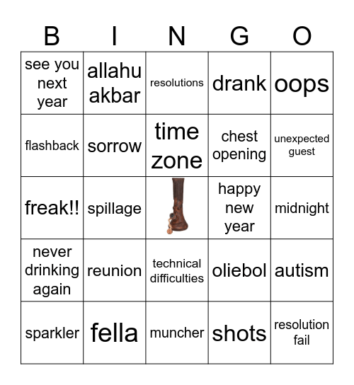New Years Bingo Card