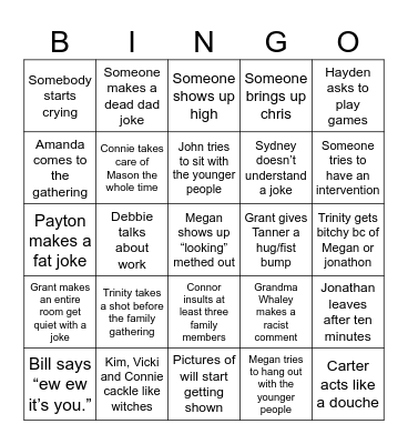 Family bingo 2024 Bingo Card