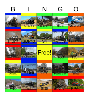 Luxury Train Enthusiasts Bingo Card