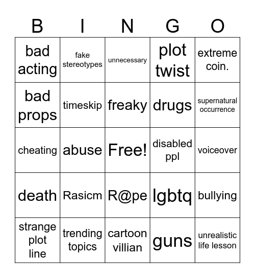 tt bingo Card