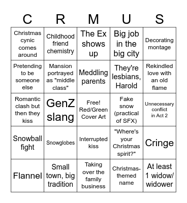 It's Crimus Bingo Card