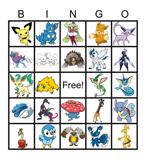 POKEMON BINGO Card