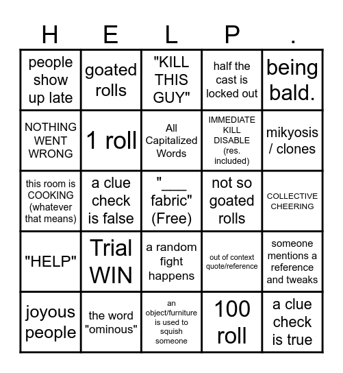 kg bingo (all achieveable) Bingo Card