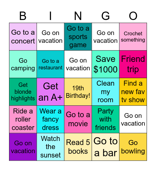 2025 Bingo Card Bingo Card