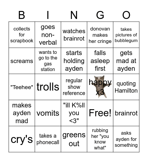 Alexa bingo Card