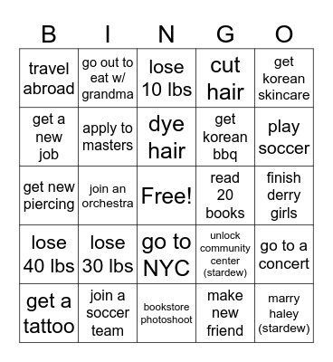 2025 bingo card Bingo Card