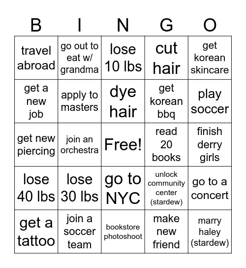 2025 bingo card Bingo Card