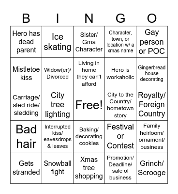 Hallmark Bingo 2024 Bingo Card
