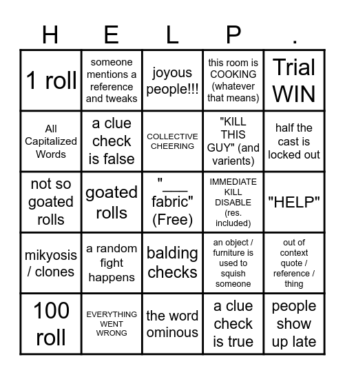 kg bingo (all achieveable) Bingo Card