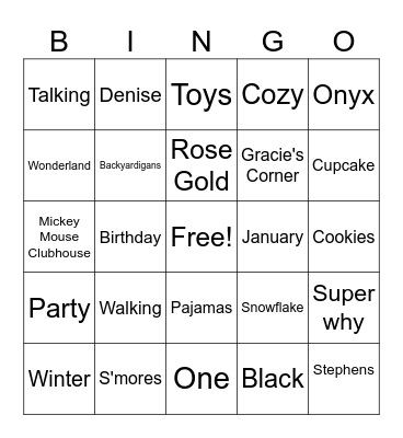 Birthday bingo Card