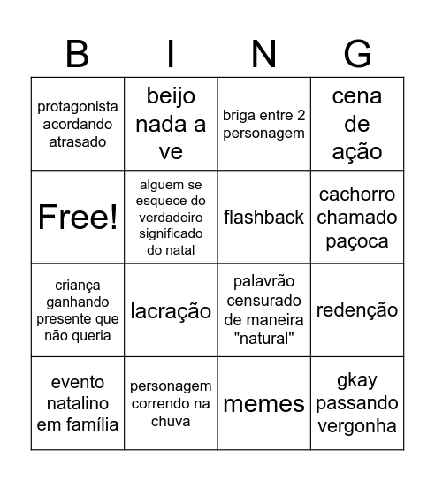 BINGO DA GKAY Bingo Card