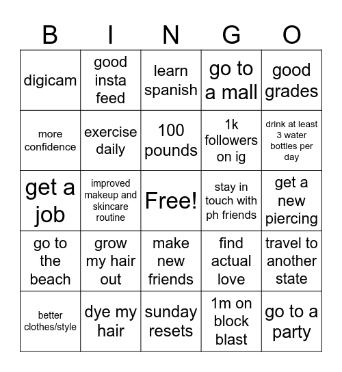 2025 Bingo Card