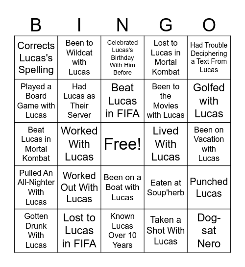 Someone Who Has... Bingo Card