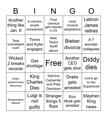 2025 BINGO Card