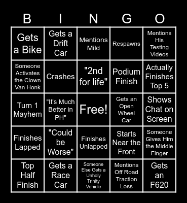 Random All Broughy 1322 V1 Bingo Card