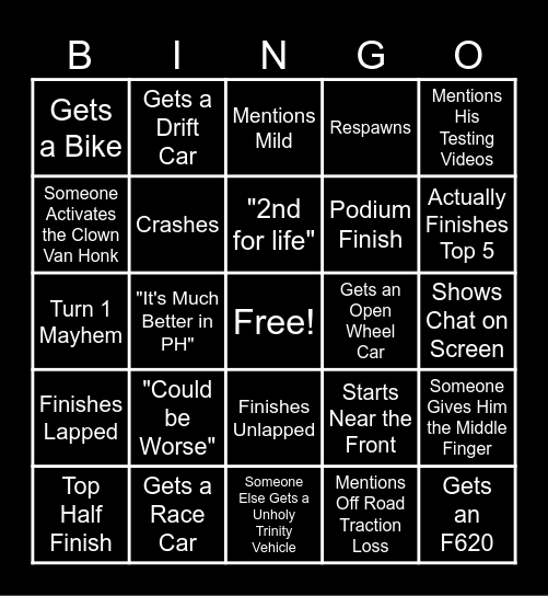 Random All Broughy 1322 V1 Bingo Card