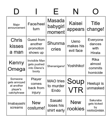 Ultimate Party 2024 Bingo Card