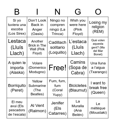 Bingo de Sant Esteve Bingo Card