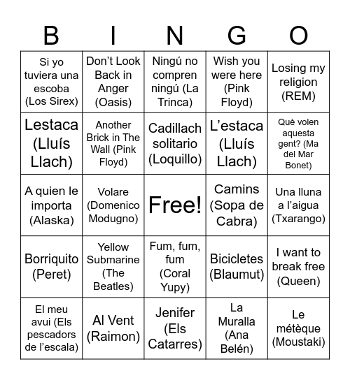 Bingo de Sant Esteve Bingo Card