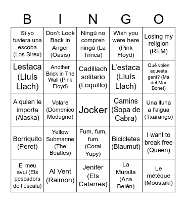 Bingo de Sant Esteve Bingo Card