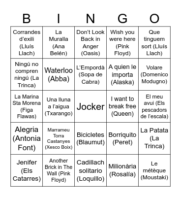 Bingo de Sant Esteve Bingo Card