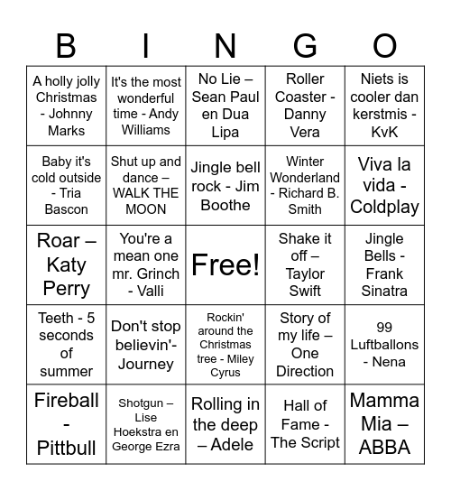 Kerstbingo 2024 Bingo Card